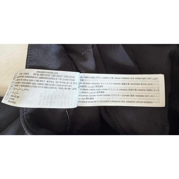 Abercrombie & Fitch Curve Love A&F Sloane Tailored Wide Leg Pant in Black sz, 27 - Picture 8 of 9